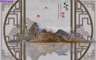 Tải file File in tranh tường hiện đại FTS3412 (gốc) in tranh tráng gương