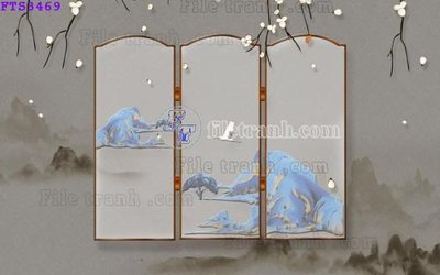 File PSD File in tranh tường hiện đại FTS3469 (gốc) tách lớp chi tiết