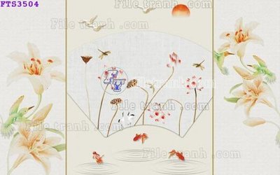 File gốc File in tranh tường hiện đại FTS3504 (trang trí) phòng ngủ