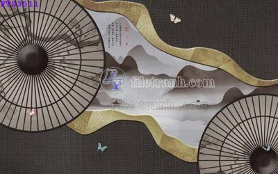 File gốc File in tranh tường hiện đại FTS3511 (in mica) làm bảng hiệu