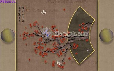 Tải file File in tranh tường hiện đại FTS3521 (gốc) chủ đề hoa sen