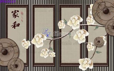 File tranh File in tranh tường hiện đại FTS3537 (bản gốc) in lụa 3D