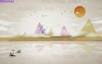 File tranh File in tranh tường hiện đại FTS3541 (gốc) phong cách tối giản