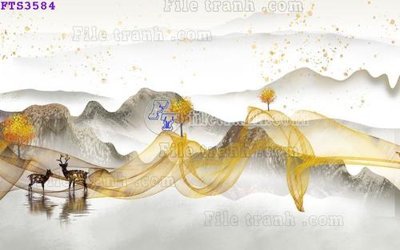 File PSD in ấn File in tranh tường hiện đại FTS3584 (chất lượng cao)