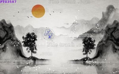 File gốc File in tranh tường hiện đại FTS3587 (in mica) trang trí