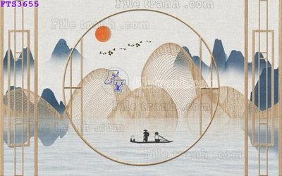 File gốc File in tranh tường hiện đại FTS3655 (vector) cho in ấn