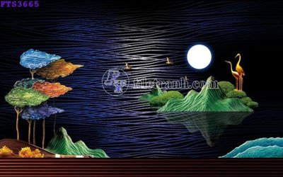 File tranh File in tranh tường hiện đại FTS3665 (ảnh gốc) in trần nhà