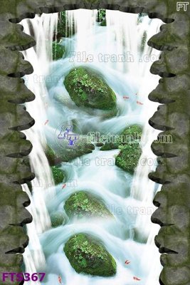 File in trần File in tranh tường hiện đại FTS367 (bản gốc 3D) sống động