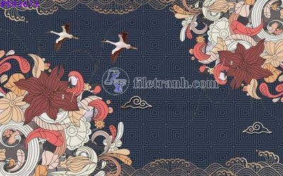 File tranh File in tranh tường hiện đại FTS3672 (bản gốc) in lụa dán tường