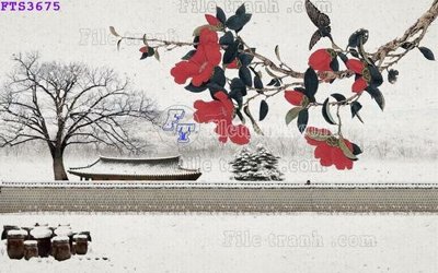 File gốc File in tranh tường hiện đại FTS3675 cho in ấn và thiết kế