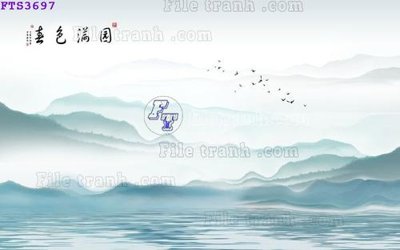Download file gốc File in tranh tường hiện đại FTS3697 (in lụa) tranh 3D