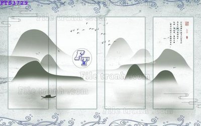 File gốc File in tranh tường hiện đại FTS3729 (phiên bản chuẩn) để in ấn