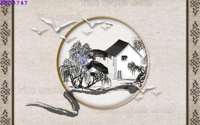 File ảnh File in tranh tường hiện đại FTS3747 (gốc) in decal dán tường