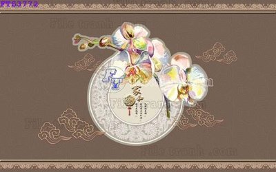 File gốc in tráng gương File in tranh tường hiện đại FTS3772 chi tiết