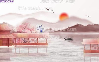 File in ấn File in tranh tường hiện đại FTS3786 (bản gốc) sắc nét