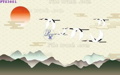 File gốc File in tranh tường hiện đại FTS3801 (cho in UV) siêu nét