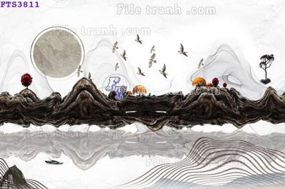 File gốc File in tranh tường hiện đại FTS3811 (phong cách) châu Âu