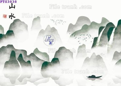 File gốc File in tranh tường hiện đại FTS3838 (trang trí) phòng ngủ