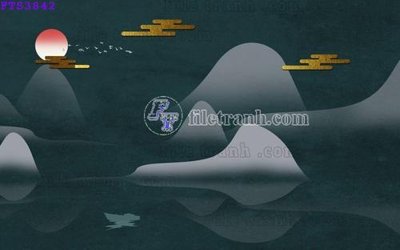 File in mica File in tranh tường hiện đại FTS3842 (bản gốc) làm vách ngăn