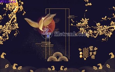 File in mica File in tranh tường hiện đại FTS3844 (ảnh gốc) đẹp