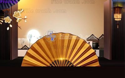 File tranh in trần 3D File in tranh tường hiện đại FTS3921 (ảnh gốc)