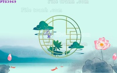 File in lụa File in tranh tường hiện đại FTS3969 (chất lượng cao) File in tranh tường hiện đại FTS3969