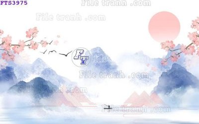 File in trần File in tranh tường hiện đại FTS3975 (bản gốc) hoa văn