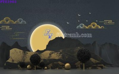 Download file gốc File in tranh tường hiện đại FTS3982 (in lụa) hoa lá