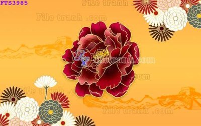 File gốc File in tranh tường hiện đại FTS3985 (in lụa) cao cấp