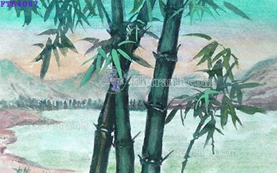 Tải file File in tranh tường hiện đại FTS4087 (gốc) chủ đề hoa sen