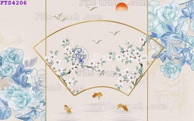 File in trần File in tranh tường hiện đại FTS4206 (bản gốc) bầu trời