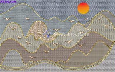 File in trần File in tranh tường hiện đại FTS4209 (bản gốc) bầu trời