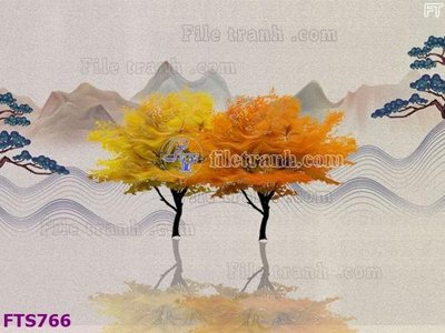 File tranh quảng cáo File in tranh tường hiện đại FTS766 (download file gốc)