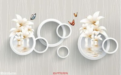 File tranh Tranh tường 3d tối giản hiện đại FTTG7076 (ảnh gốc) in trần xuyên sáng