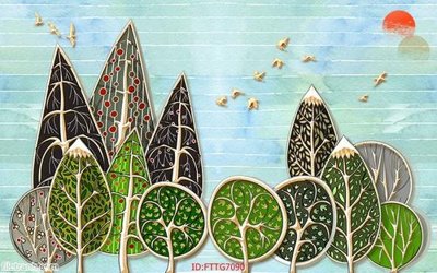 Tải về file tranh gốc Tranh tường 3d tối giản hiện đại FTTG7090 (để in quảng cáo)