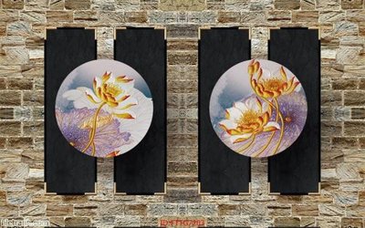 Ảnh gốc file in lụa Tranh tường 3d tối giản hiện đại FTTG7203 chi tiết