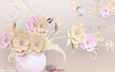 File in trần Tranh tường 3d tối giản hiện đại FTTG7234 (bản gốc) bầu trời