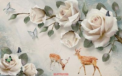 File gốc Tranh tường 3d tối giản hiện đại FTTG7259 (in lụa) trang trí tường