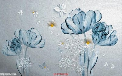 Download file ảnh gốc Tranh tường 3d tối giản hiện đại FTTG7264 để in ấn