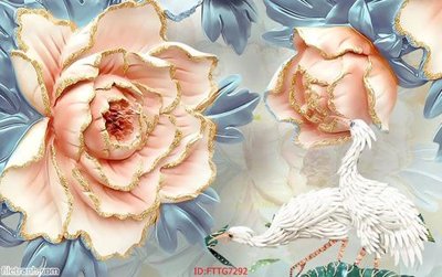 Ảnh gốc Tranh tường 3d tối giản hiện đại FTTG7292 (siêu chi tiết) để in ấn