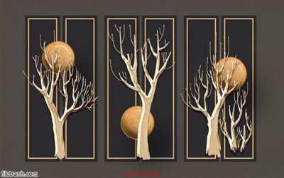 Tải file gốc Tranh tường 3d tối giản hiện đại FTTG7303 (in khổ lớn) không vỡ