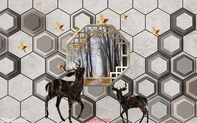 Mua file gốc Tranh tường 3d tối giản hiện đại FTTG7312 (in ấn) tại Filetranh.com