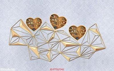 File ảnh Tranh tường 3d tối giản hiện đại FTTG7342 (gốc) in quảng cáo ngoài trời