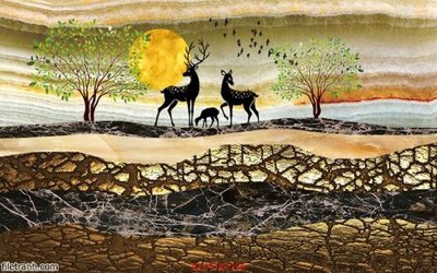 File gốc in ấn Tranh tường 3d tối giản hiện đại FTTG7376 chuẩn màu CMYK