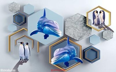 File gốc Tranh tường 3d tối giản hiện đại FTTG7379 (thiết kế) độc quyền