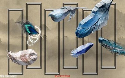 File tranh in trần Tranh tường 3d tối giản hiện đại FTTG7394 (ảnh gốc siêu nét)