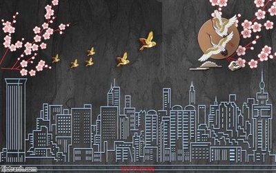 Tải file Tranh tường 3d tối giản hiện đại FTTG7406 (PSD) cho in ấn quảng cáo