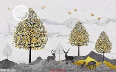 File tranh gốc Tranh tường 3d tối giản hiện đại FTTG7418 (bản quyền) độc đáo