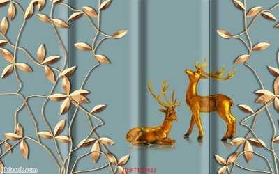 File tranh gốc in trần nhà Tranh tường 3d tối giản hiện đại FTTG7423 3D