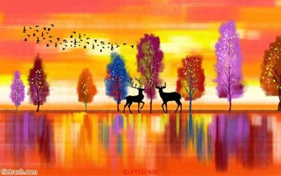 Tải file gốc Tranh tường 3d tối giản hiện đại FTTG7439 (để in lụa)